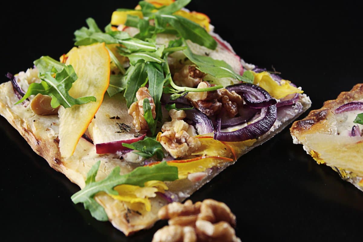 Kürbis Flammkuchen